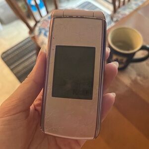 Floral pink Japanese docomo flip phone